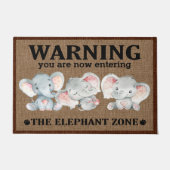 Elephant Doormat, Elephant Lovers Welcome Mat Gift (Voorkant)