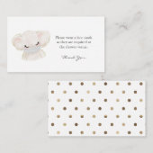 Elephant Draag een Baby shower van het Verzoek van Informatiekaartje (Voorkant / Achterkant)