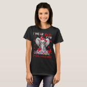 Elephant Draag ik rood voor strookbewustzijn T-shirt (Voorkant volledig)