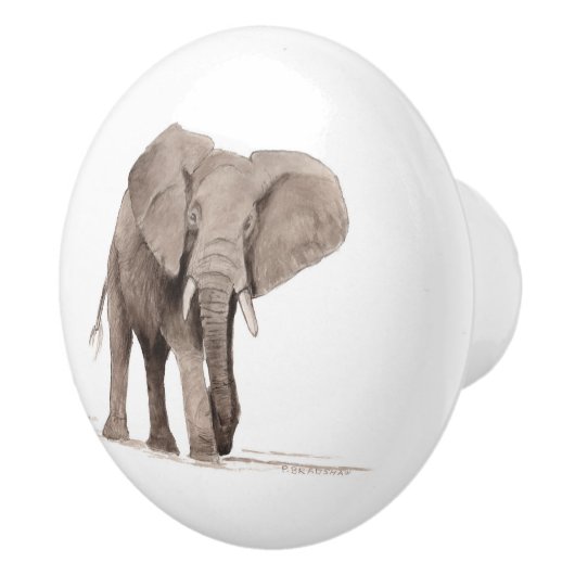 elephant drawer pull keramische knop (Rechts)