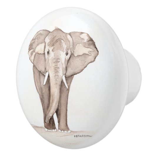 elephant drawer pull keramische knop (Rechts)