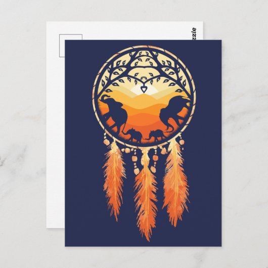 Elephant Dream Catcher briefkaart (Voorkant / Achterkant)