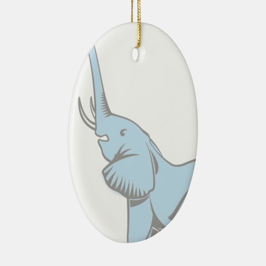 Elephant Dreams Pendant Keramisch Ornament (Rechts)