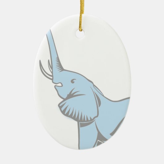 Elephant Dreams Pendant Keramisch Ornament (Voorkant)