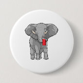 Elephant Drink mok Ronde Button 7,6 Cm (Voorkant)