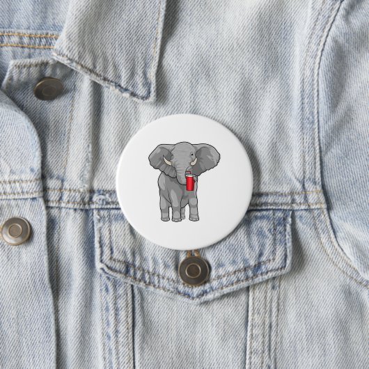 Elephant Drink mok Ronde Button 7,6 Cm (In situ)