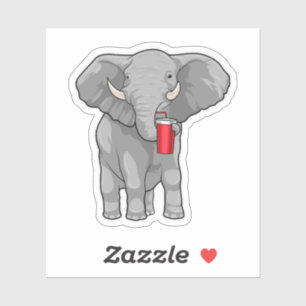 Elephant Drink mok Sticker