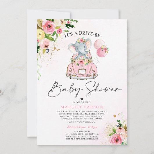 Elephant Drive beroemd gemaakt door Baby shower In Kaart (Voorkant)