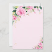 Elephant drive by Baby shower Invitation roze Rose Kaart (Achterkant)