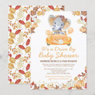 Elephant drive by Baby shower parade Invision Kaart
