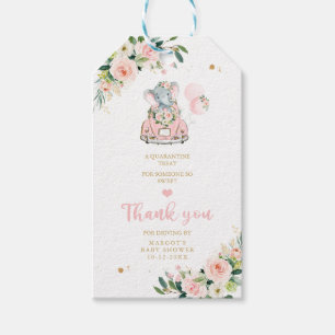 Elephant drive by Baby shower roze Rose Cadeaulabel