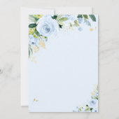 Elephant Drive door Baby shower Uitnodiging Blauw  (Achterkant)