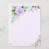 Elephant Drive door Baby shower Uitnodiging Paarse (Achterkant)