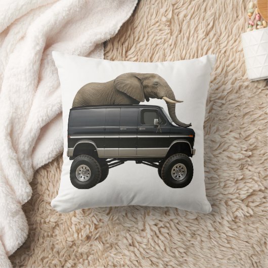 Elephant Driving 4x4 Van Kussen (Deken)