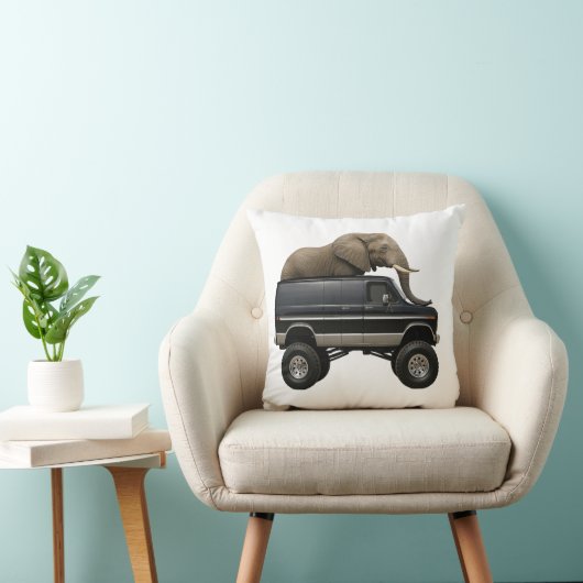 Elephant Driving 4x4 Van Kussen (Stoel)
