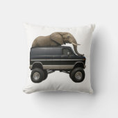 Elephant Driving 4x4 Van Kussen (Voorkant)