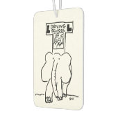 Elephant Driving School cartoon Luchtverfrisser (Links)