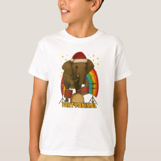 Elephant Drummer Rainbow Edition kinder T-shirt