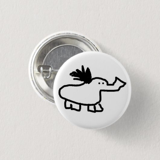 Elephant Duck Ronde Button 3,2 Cm (Voorkant /achterkant)