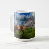 Elephant Duo Oil Paint, Coffee Mok (Voorkant links)