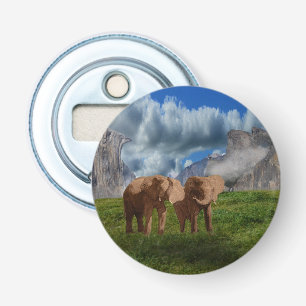 Elephant Duo Oil Paint, Magnetic Bottle Open Button Flesopener