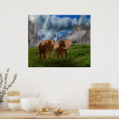 Elephant Duo Oil Paint, Poster (Keuken)