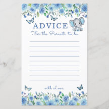 Elephant Dusty Blue Baby shower advies voor ouders