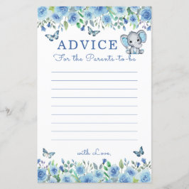 Elephant Dusty Blue Baby shower advies voor ouders