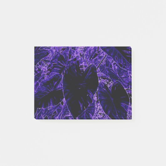 Elephant Ear Leaf Deepest Paars Post-it® Notes (Voorkant)