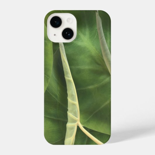 Elephant Ear Leaf | Tropische groene bladeren iPhone Hoesje (Achterkant)