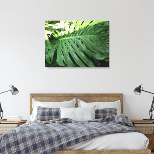 Elephant Ear Plant Canvas Print (Insitu (Slaapkamer))