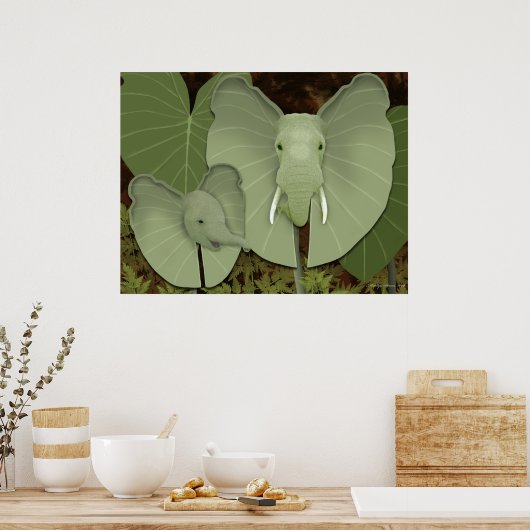 Elephant Ears Fantasy Plant Poster (Keuken)