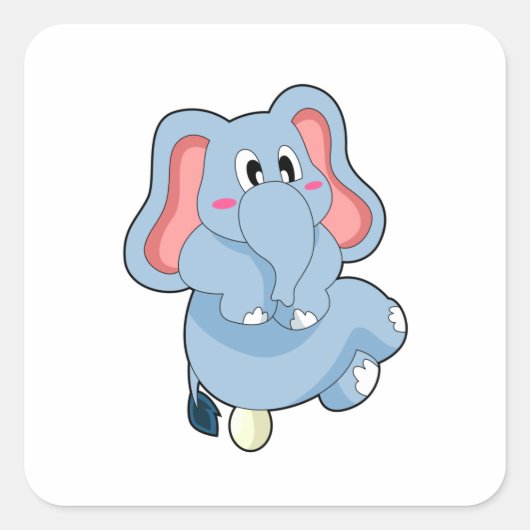 Elephant Egg Vierkante Sticker (Voorkant)