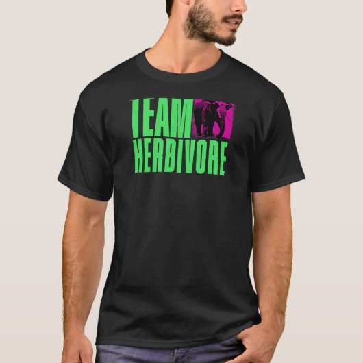 Elephant Elegance, Team Herbivore - Vegan Strength T-shirt (Voorkant)