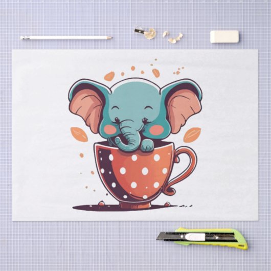 Elephant Elegance Tissuepapier (Craft)