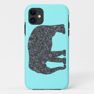 Elephant Elegant Damask Girly Case-Mate iPhone Case