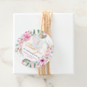 Elephant Elegant girl baby shower Gepersonaliseerd Bedankjes Labels (In situ)