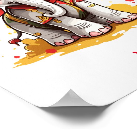 Elephant Elephant - Aangepaste naam Cute Baby Poster (Hoek)