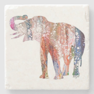 Elephant, Elephant Gifts, Good Luck Stenen Onderzetter