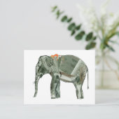 Elephant en aap briefkaart (Staand voorkant)