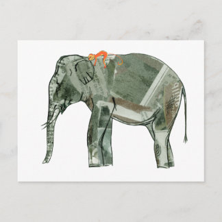 Elephant en aap briefkaart