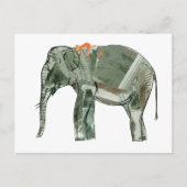 Elephant en aap briefkaart (Voorkant)