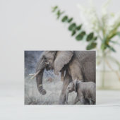 ELEPHANT EN BABY BRIEFKAART (Staand voorkant)