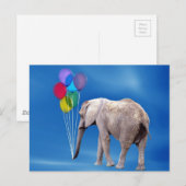 Elephant en ballonnen briefkaart (Voorkant / Achterkant)