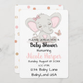 Elephant en Butterfly Feestdagenkaart (Voorkant / Achterkant)