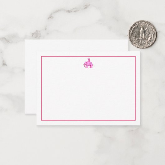 Elephant en Castle Notitiekaartje (Voorkant / Achterkant in situ)