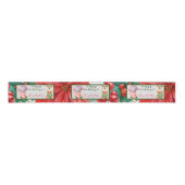 Elephant en Deer past Tekst en Naam aan Grosgrain Lint (Voorkant)