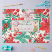 Elephant en Deer past Tekst en Naam aan Tissuepapier (Craft)