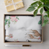 Elephant en Giraffe Floral - Aangepaste naam Tissuepapier (Geschenk)