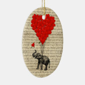 Elephant- en hartvormige ballonnen keramisch ornament (Rechts)